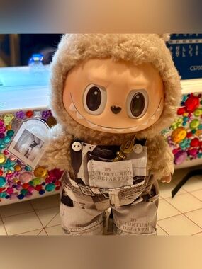 Taylor Swift The Tortured Poets Department Labubu Outfit with mini vinyl & quill